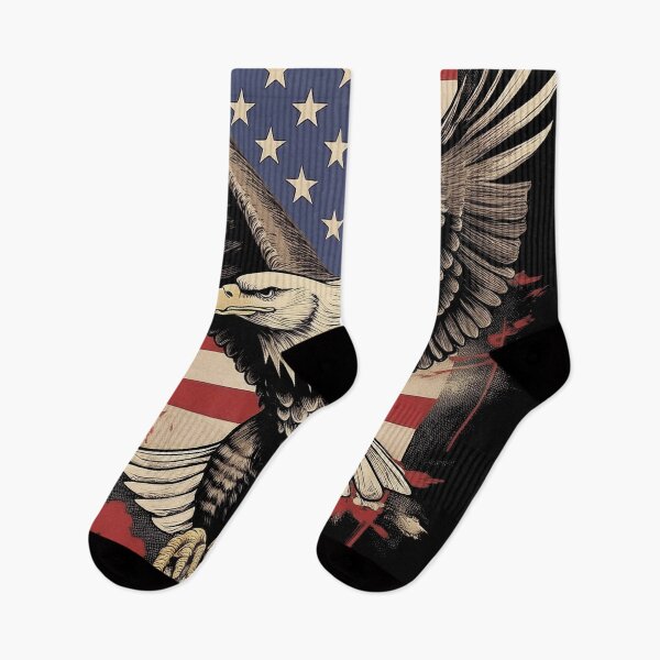 Item preview, American Bald Eagle of Strength – Patriotic USA Flag Power Illustration designed and sold by SmackBurgers.