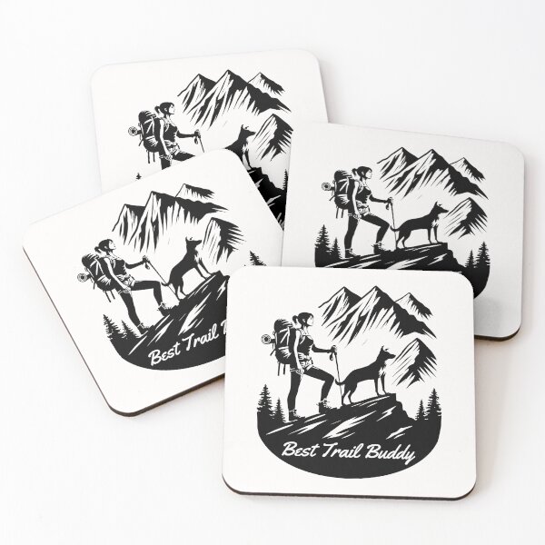 Item preview, Best Trail Buddy – Hiking with Your Dog: Black Edition designed and sold by Fikuall.