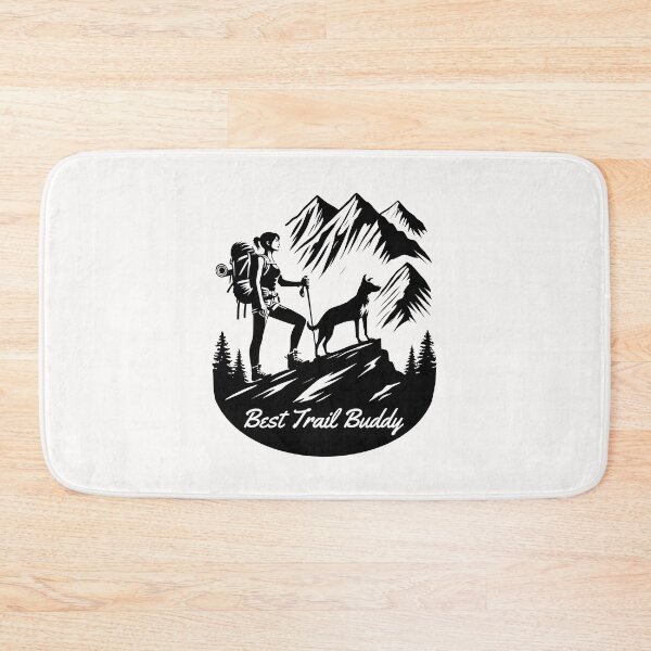 Item preview, Best Trail Buddy – Hiking with Your Dog: Black Edition designed and sold by Fikuall.