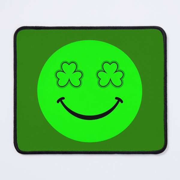 Item preview, Green Smiley Shamrock Eyes Padraig St Patricks designed and sold by The Sticker Bureau.