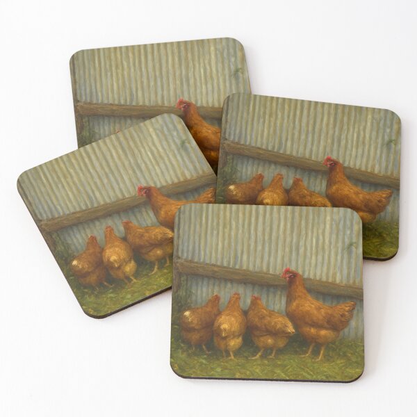 Item preview, Chickens gathering at the water bowl designed and sold by Juzzy72.
