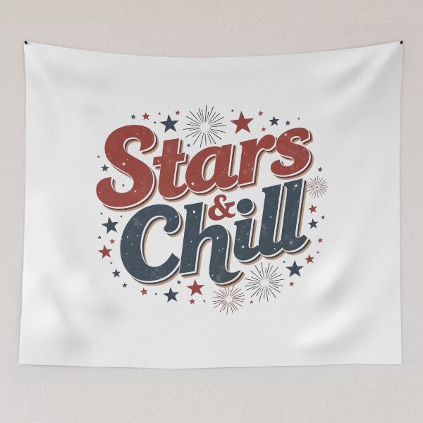 Item preview, Stars & Chill – Retro 4th of July Patriotic Typography Design designed and sold by relso.