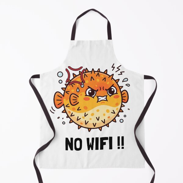 Item preview, No Wifi Angry Pufferfish Funny Tech Struggle designed and sold by RelingStudio.