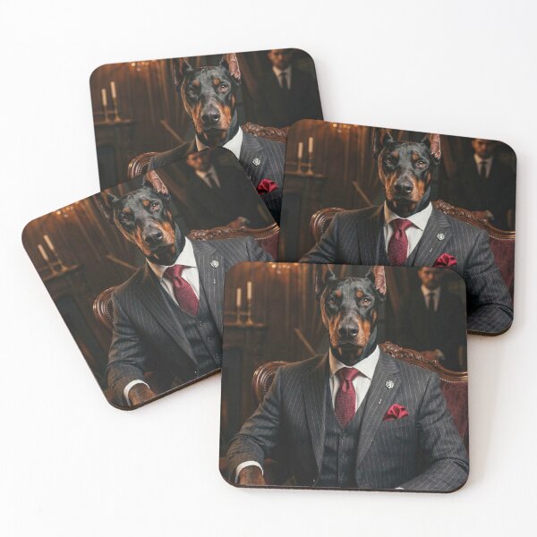 Item preview, Doberman Boss in Suit – Luxury Dog Mafia Aesthetic | Dark Elegant Animal Art designed and sold by Yassine Ardi.