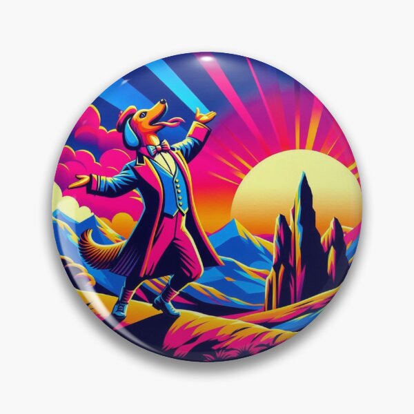 Item preview, Neon Showman Dog – Surreal Pop Art Design designed and sold by Dogandesighn.
