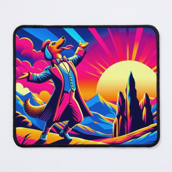Item preview, Neon Showman Dog – Surreal Pop Art Design designed and sold by Dogandesighn.