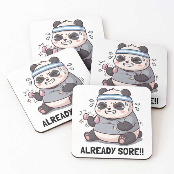 Item preview, Already Sore Funny Workout Struggle Panda designed and sold by RelingStudio.
