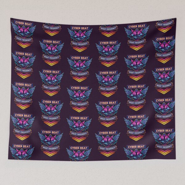 Item preview, Cyber Beat – Night Frequency Neon Design designed and sold by Dogandesighn.