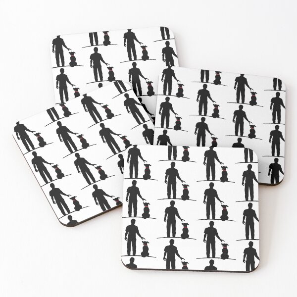 Item preview, Minimalist Human and Dog Companion Silhouette designed and sold by endi318.