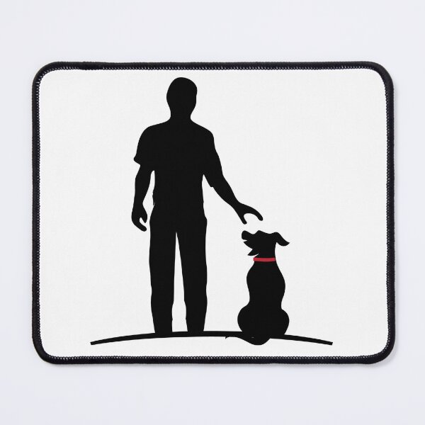 Item preview, Minimalist Human and Dog Companion Silhouette designed and sold by endi318.