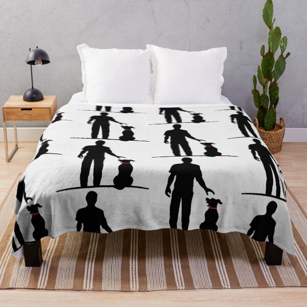 Item preview, Minimalist Human and Dog Companion Silhouette designed and sold by endi318.