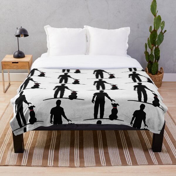 Item preview, Minimalist Human and Dog Companion Silhouette designed and sold by endi318.