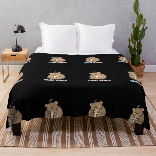 Item preview, Chill Vibes Kawaii Quokka Napping Minimalist Art designed and sold by NatureUnleashed.