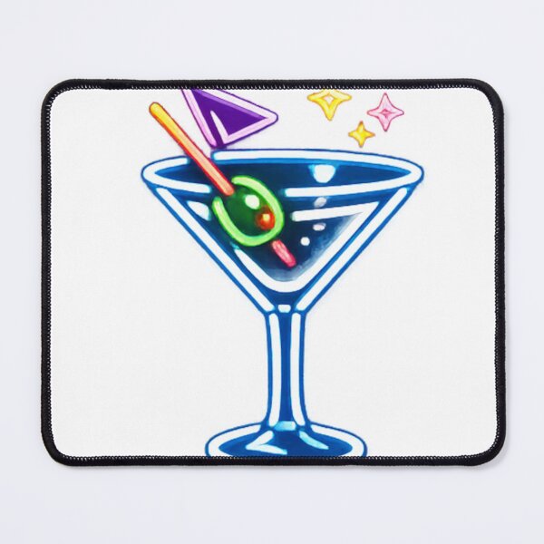 Item preview, neon martini cocktail designed and sold by hiperdinotees.