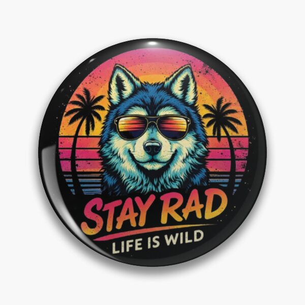 Artikelvorschau, Stay Rad – Retro Wolf Sunset Design entworfen und verkauft von Dogandesighn.