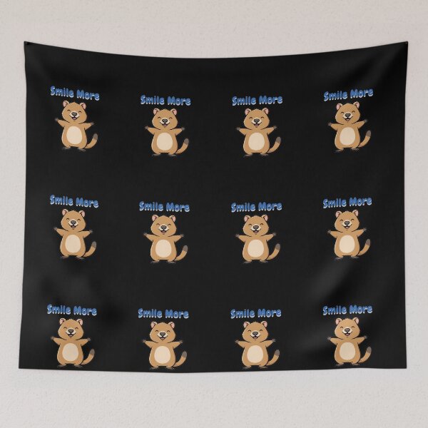 Item preview, Smile More Happy Cartoon Quokka Vector Design designed and sold by NatureUnleashed.