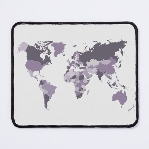 Item preview, World Map in Purple and Lilac designed and sold by UrbanEpiphany.