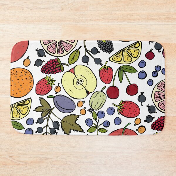 Item preview, Colorful Retro Fruits Spread on White designed and sold by AnimaliaStar.