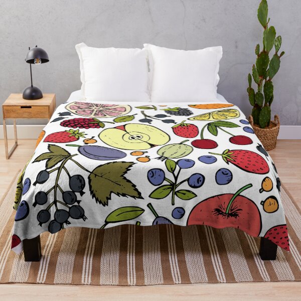 Item preview, Colorful Retro Fruits Spread on White designed and sold by AnimaliaStar.