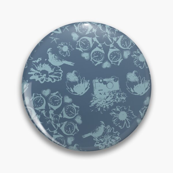 Item preview, Floral Travel Snapshots Light on Dark Teal designed and sold by Digitalmyth's Designs.