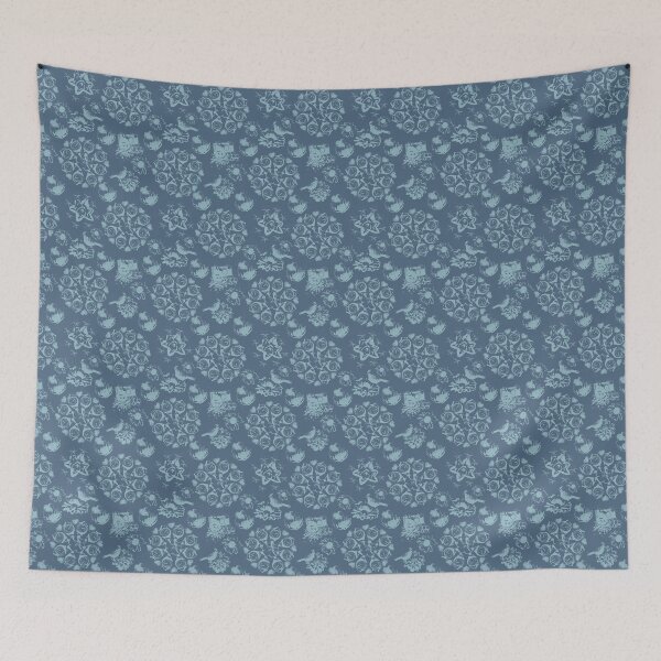 Item preview, Floral Travel Snapshots Light on Dark Teal designed and sold by Digitalmyth's Designs.