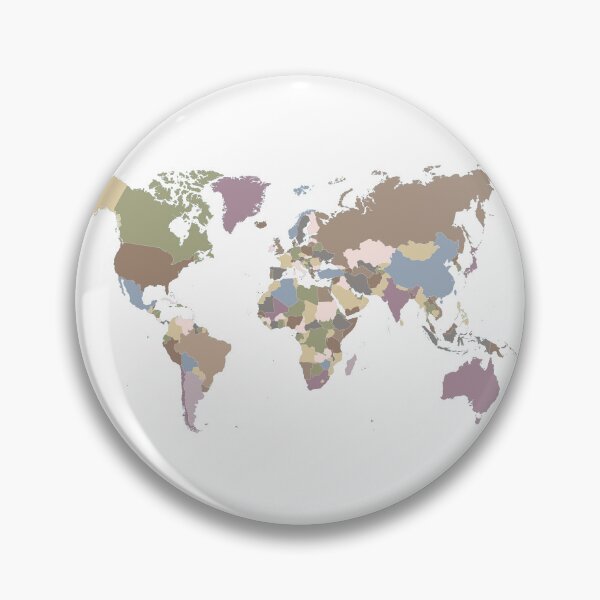 Item preview, World Map in Warm Neutrals designed and sold by UrbanEpiphany.