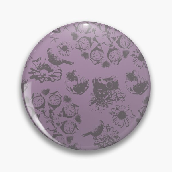 Item preview, Floral Travel Snapshots Brown on Mauve designed and sold by Digitalmyth's Designs.