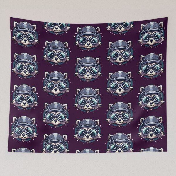 Item preview, Steampunk Raccoon – Cute Aviator Animal Design designed and sold by Dogandesighn.