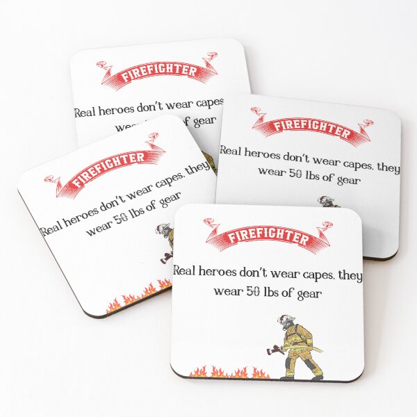 Item preview, Funny Firefighter Quote Real Hero Gear Design designed and sold by FunSticky14.
