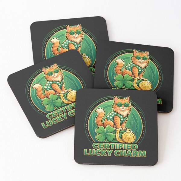 Item preview, Certified Lucky Charm Cat designed and sold by PawPlanetPro.