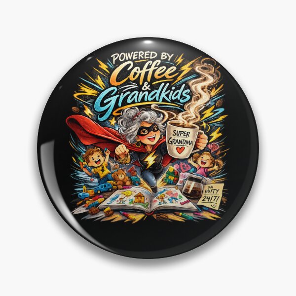 Item preview, Powered by Coffee and Grandkids Funny Grandma Shirt | Coffee Loving Nana Gift | Grandma Humor designed and sold by TKOprintdesigns.