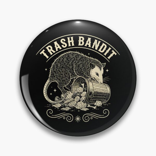 Item preview, Vintage Trash Bandit Opossum Line Art Design designed and sold by NatureUnleashed.