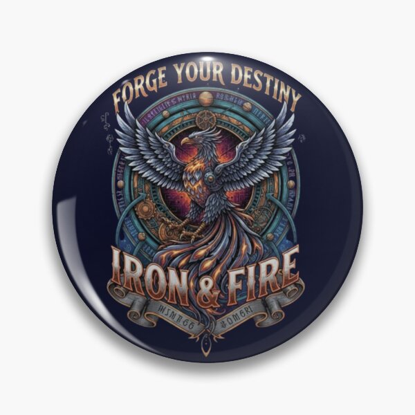 Item preview, Forge Your Destiny – Iron & Fire Phoenix Design designed and sold by Dogandesighn.