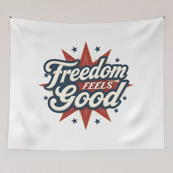 Item preview, Freedom Feels Good – Retro Patriotic Typography Design designed and sold by relso.