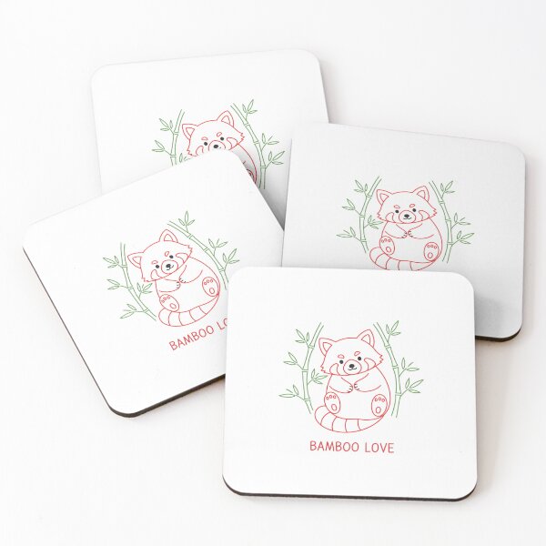 Item preview, Bamboo Love Playful Red Panda Minimalist Art designed and sold by NatureUnleashed.
