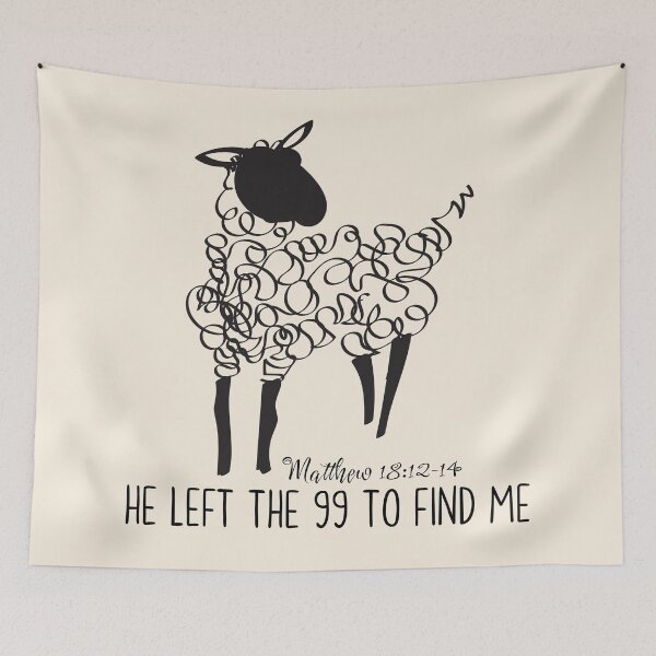 Item preview, Doodle Black Sheep He Left the 99 to Find Me designed and sold by Forevermore.