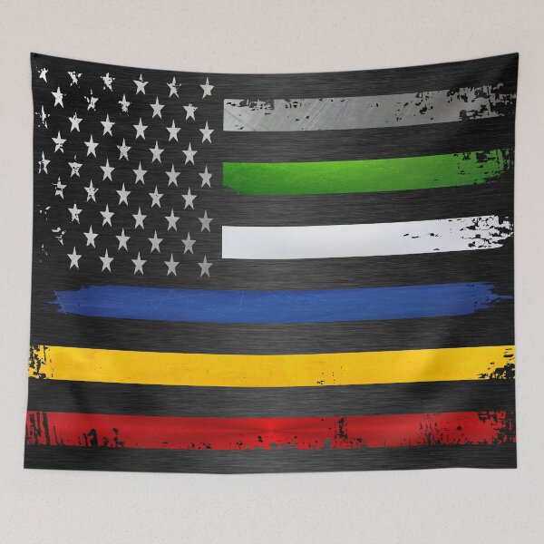 Item preview, The Thin Line Family Flag designed and sold by artistwill.