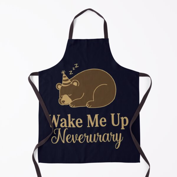 Item preview, Wake Me Up Neveruary – Cute Sleeping Bear Funny Quote Illustration designed and sold by Dogandesighn.