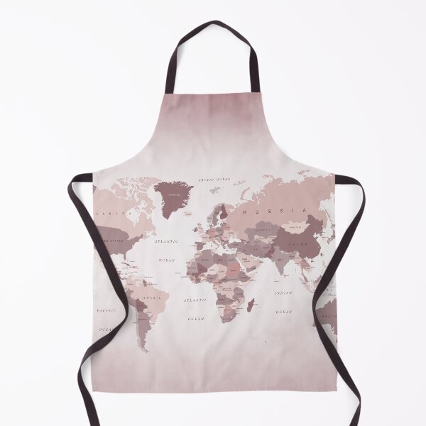 Item preview, Adventure Awaits World Map in Blush Pink and Cranberry designed and sold by UrbanEpiphany.