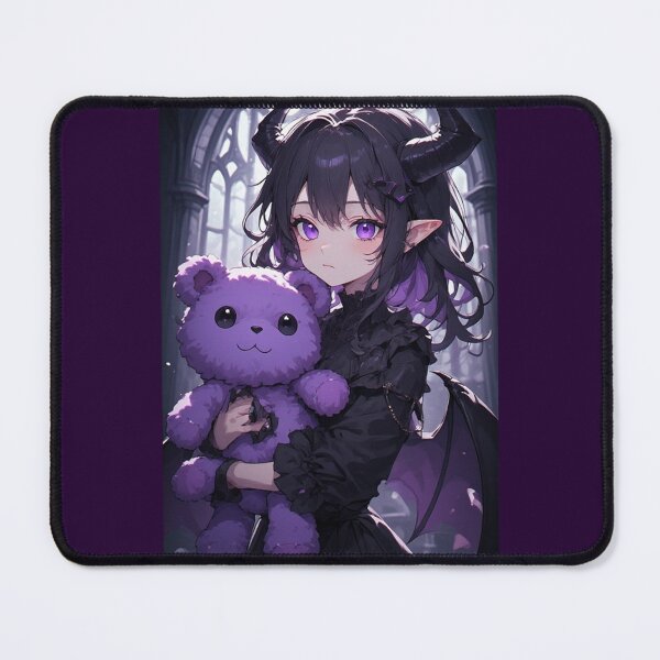 Item preview, Gothic demon girl and teddy bear designed and sold by ArtsJulian.