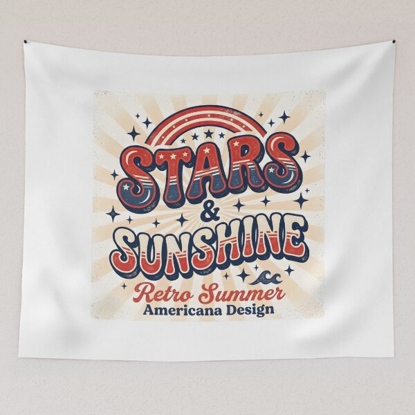 Item preview, Stars & Sunshine – Retro Summer Patriotic Design designed and sold by relso.