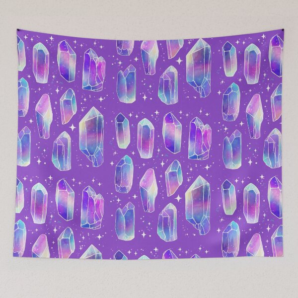 Item preview, Pastel Amethyst Crystal Galaxy Aesthetic Celestial Crystal Art designed and sold by Crystal Moon.