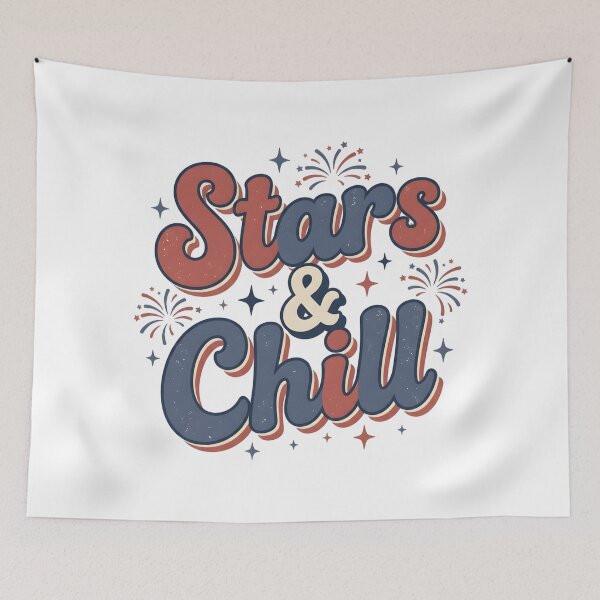 Item preview, Stars & Chill Vintage USA Summer Graphic – Retro Patriotic Fireworks Design designed and sold by relso.