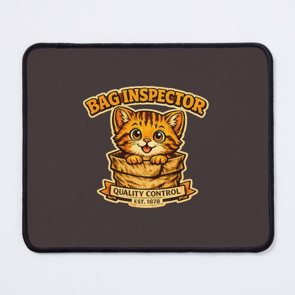 Item preview, Funny Cat Bag Inspector – Cute Retro Cat In Bag Vintage T-Shirt Design designed and sold by Irysek.