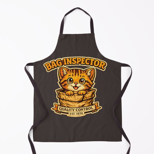 Item preview, Funny Cat Bag Inspector – Cute Retro Cat In Bag Vintage T-Shirt Design designed and sold by Irysek.