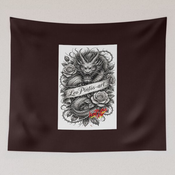 Item preview, Chinese dragon and tattoo style designed and sold by leonardopintos.