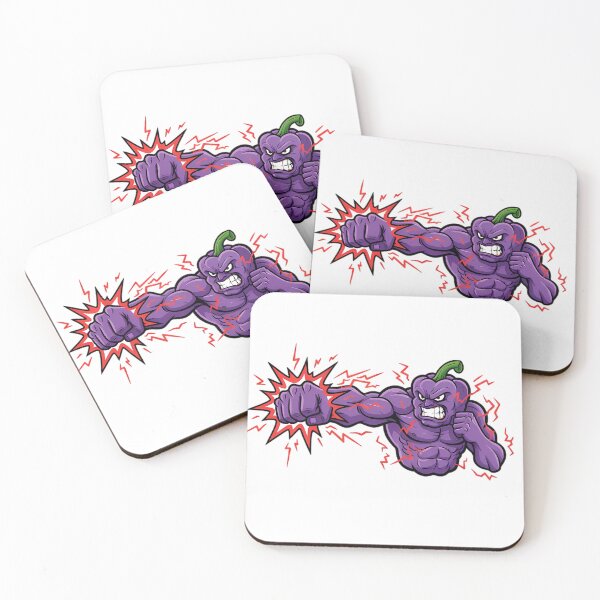Item preview, Powerful Purple Pepper Boxer-Muscular Spicy Punch Mascot designed and sold by UNFILTERED MOODS.