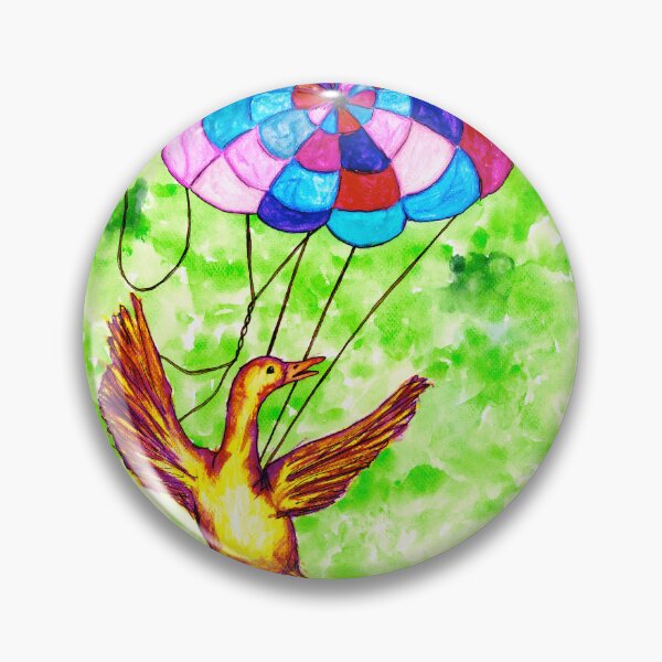 Item preview, Whimsical Nature Illustration: Parachute Goose designed and sold by LucilleErebus.