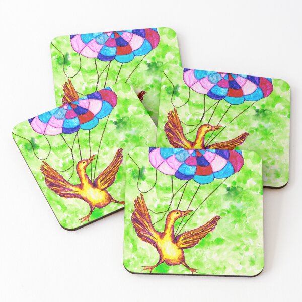 Item preview, Whimsical Nature Illustration: Parachute Goose designed and sold by LucilleErebus.