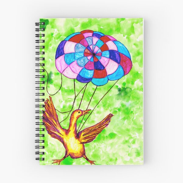 Item preview, Whimsical Nature Illustration: Parachute Goose designed and sold by LucilleErebus.